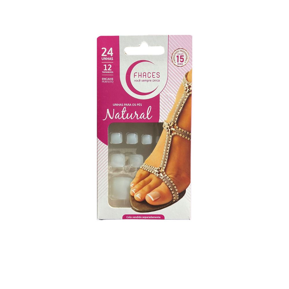 Unhas Postiças Natural Para Pés