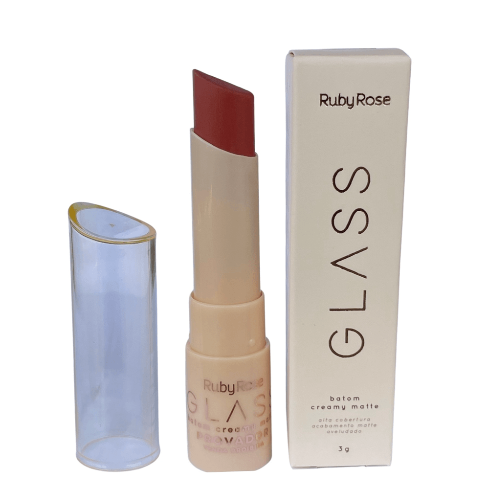 Batom Creamy Matte Glass Ruby Rose 3g