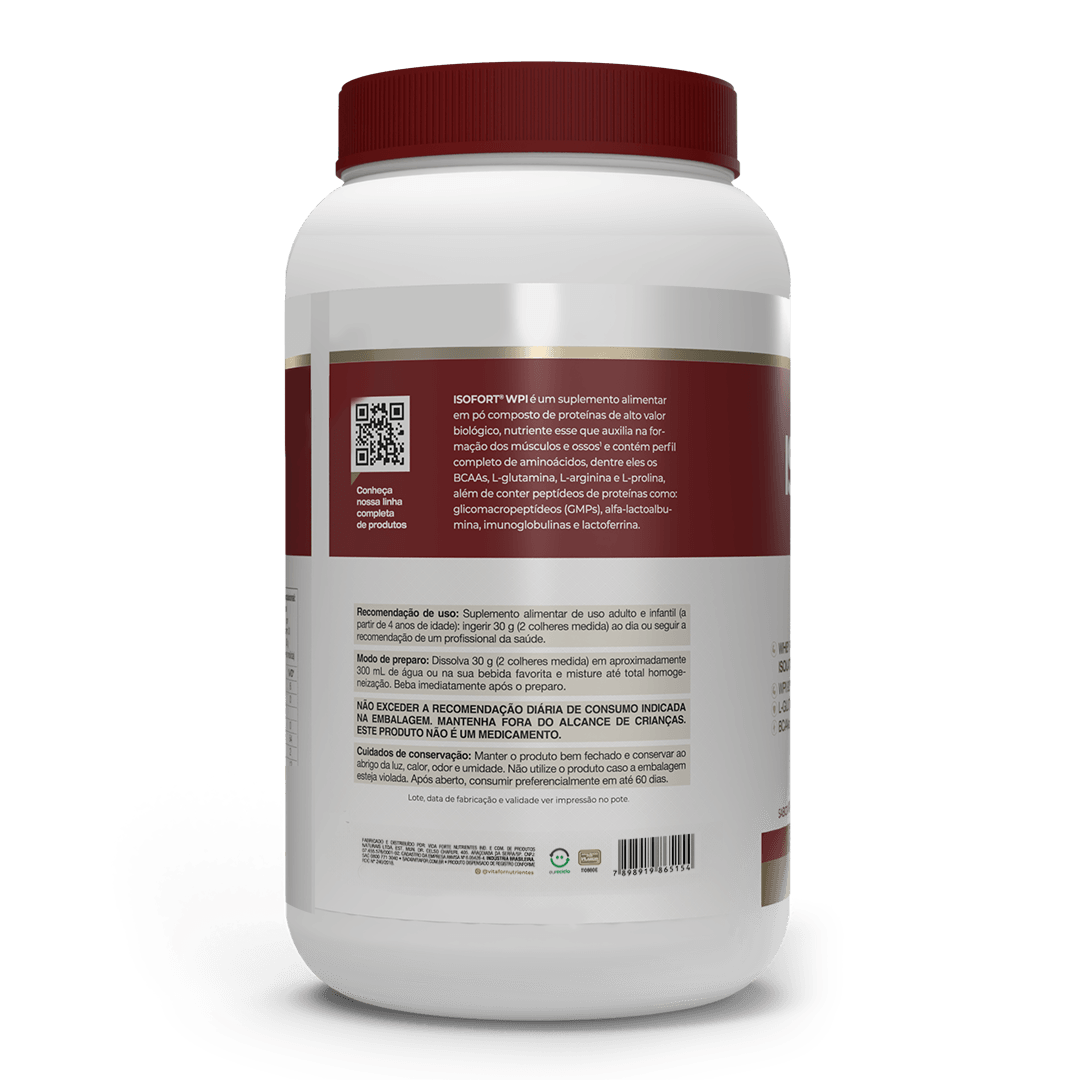 WHEY PROTEIN ISOLADO BAUNILHA ISOFORT VITAFOR 900g