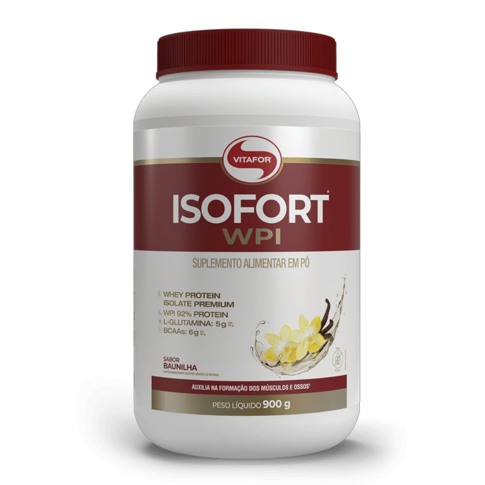 Whey Protein Isolado Baunilha Isofort Vitafor 900g