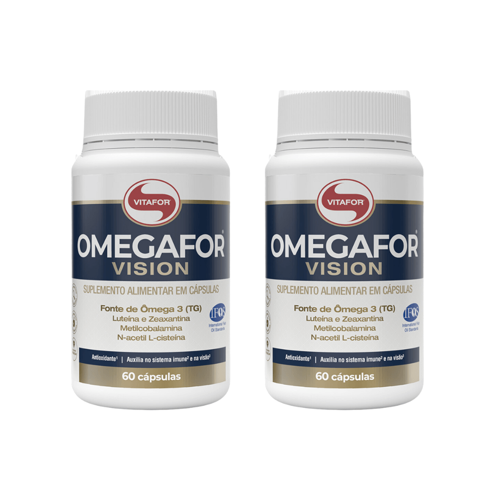 KIT 2 ÔMEGA 3 OMEGAFOR VISION VITAFOR 60 CÁPSULAS CADA