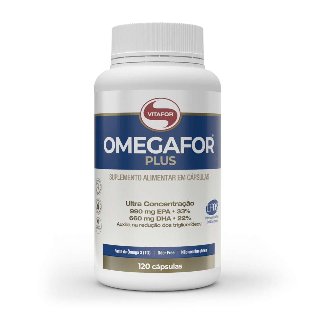KIT 2 ÔMEGA 3 OMEGAFOR PLUS VITAFOR 120 CÁPSULAS CADA