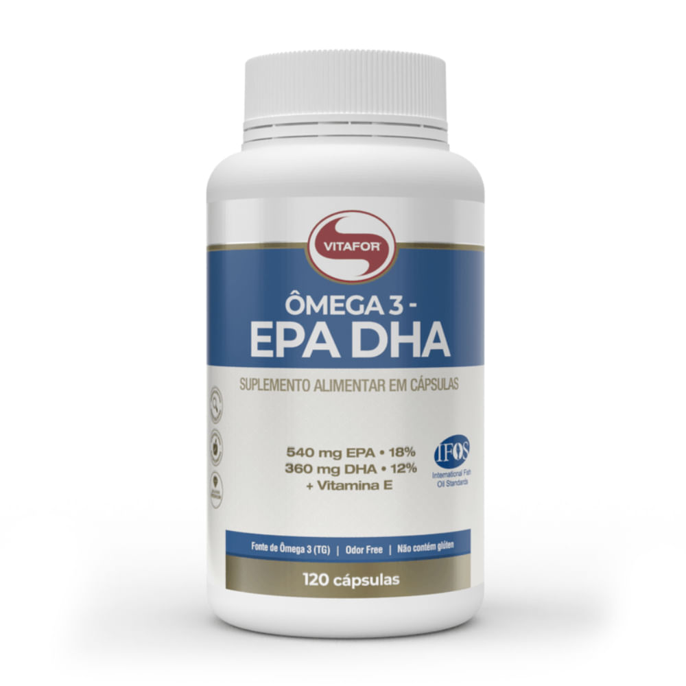 KIT 2 ÔMEGA 3 EPA DHA VITAFOR 120 CÁPSULAS CADA