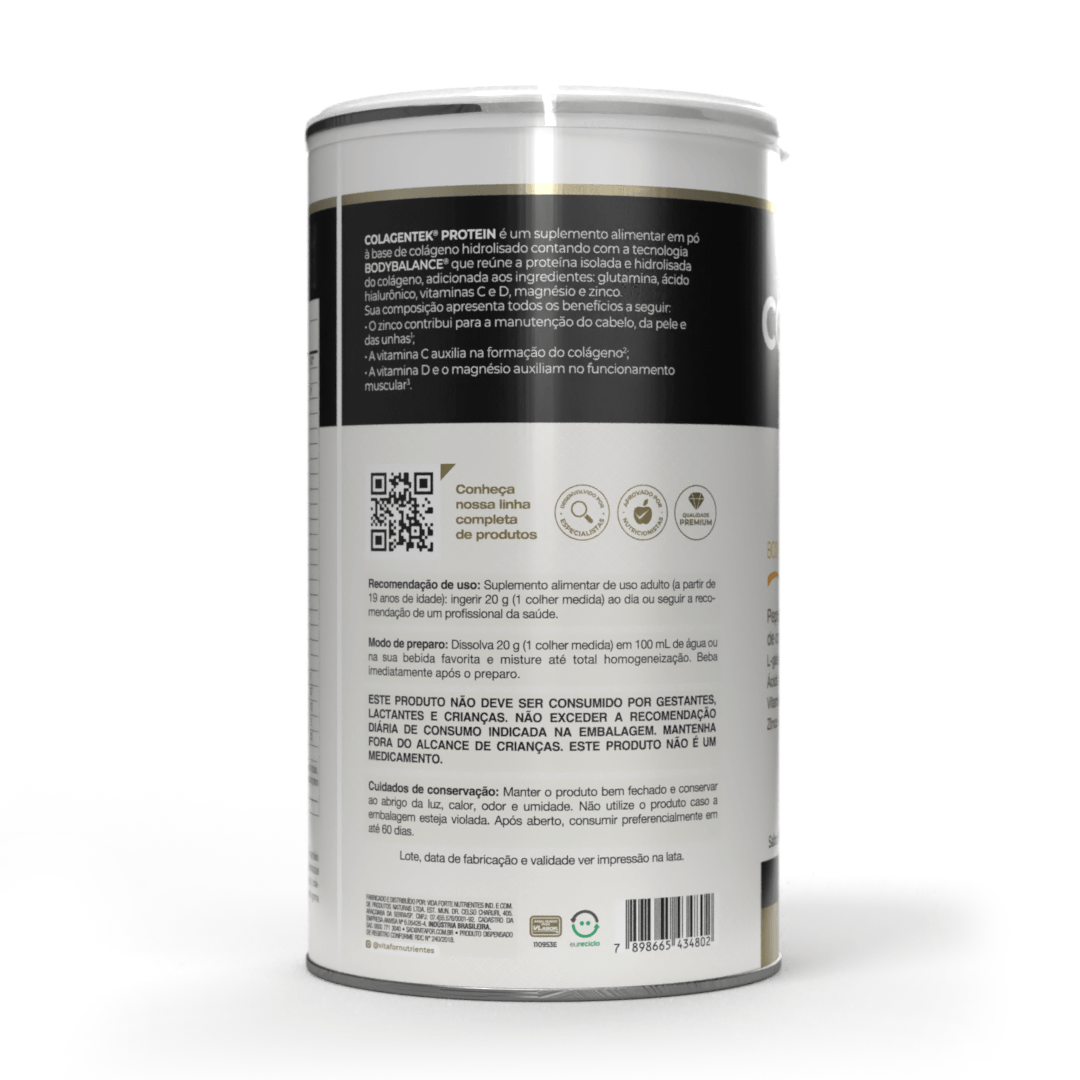 KIT 2 COLAGENTEK PROTEIN BODYBALANCE NEUTRO VITAFOR 460g CADA