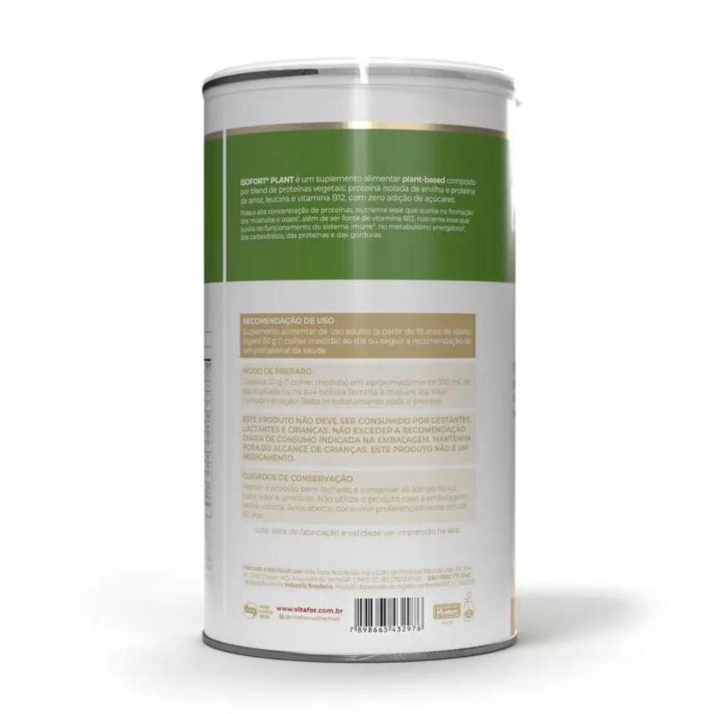 ISOFORT PLANT BAUNILHA VITAFOR 450g