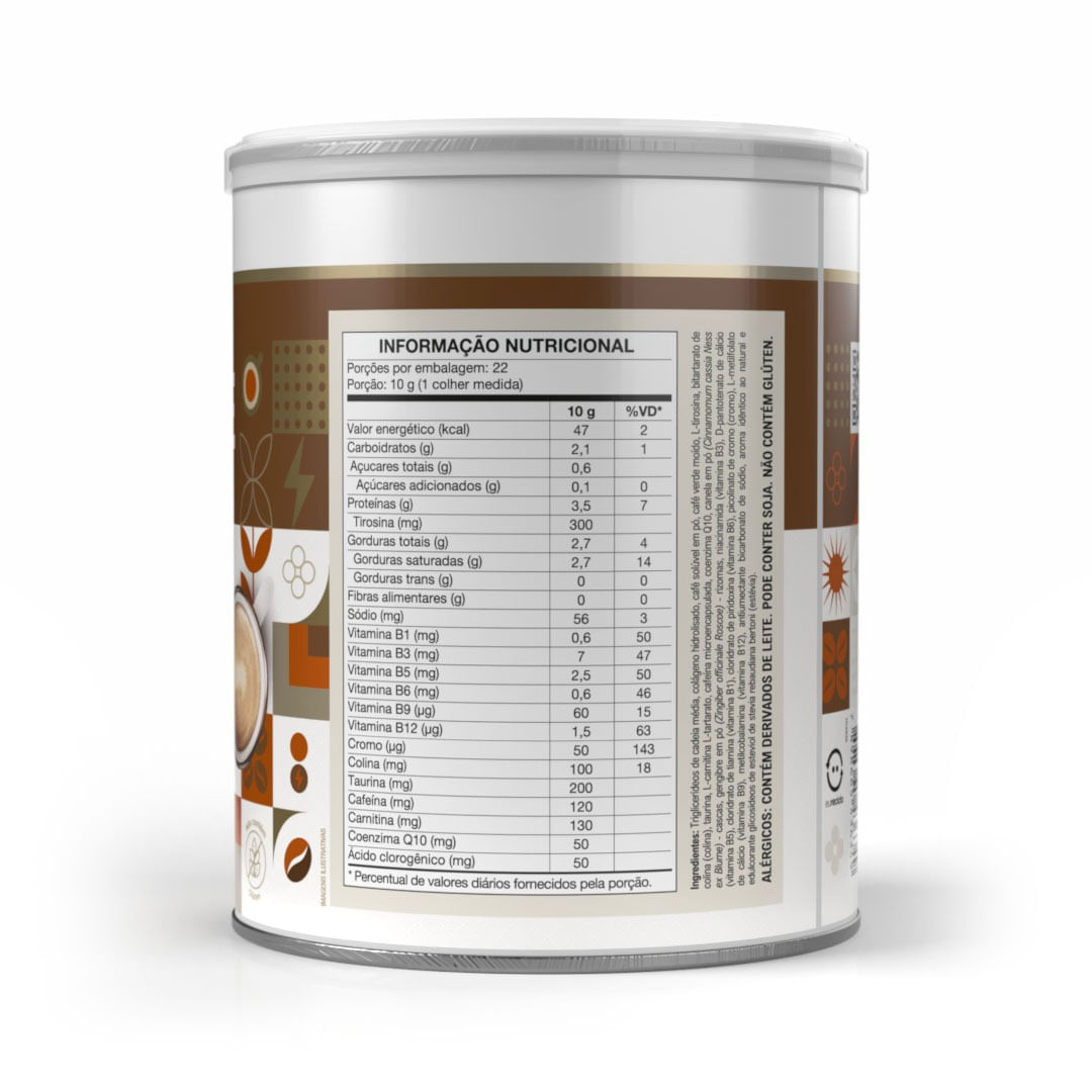 BEBIDA ENERGÉTICA V-COFFEE ENERGY BOOST VITAFOR 220G