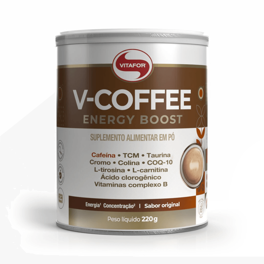 BEBIDA ENERGÉTICA V-COFFEE ENERGY BOOST VITAFOR 220G