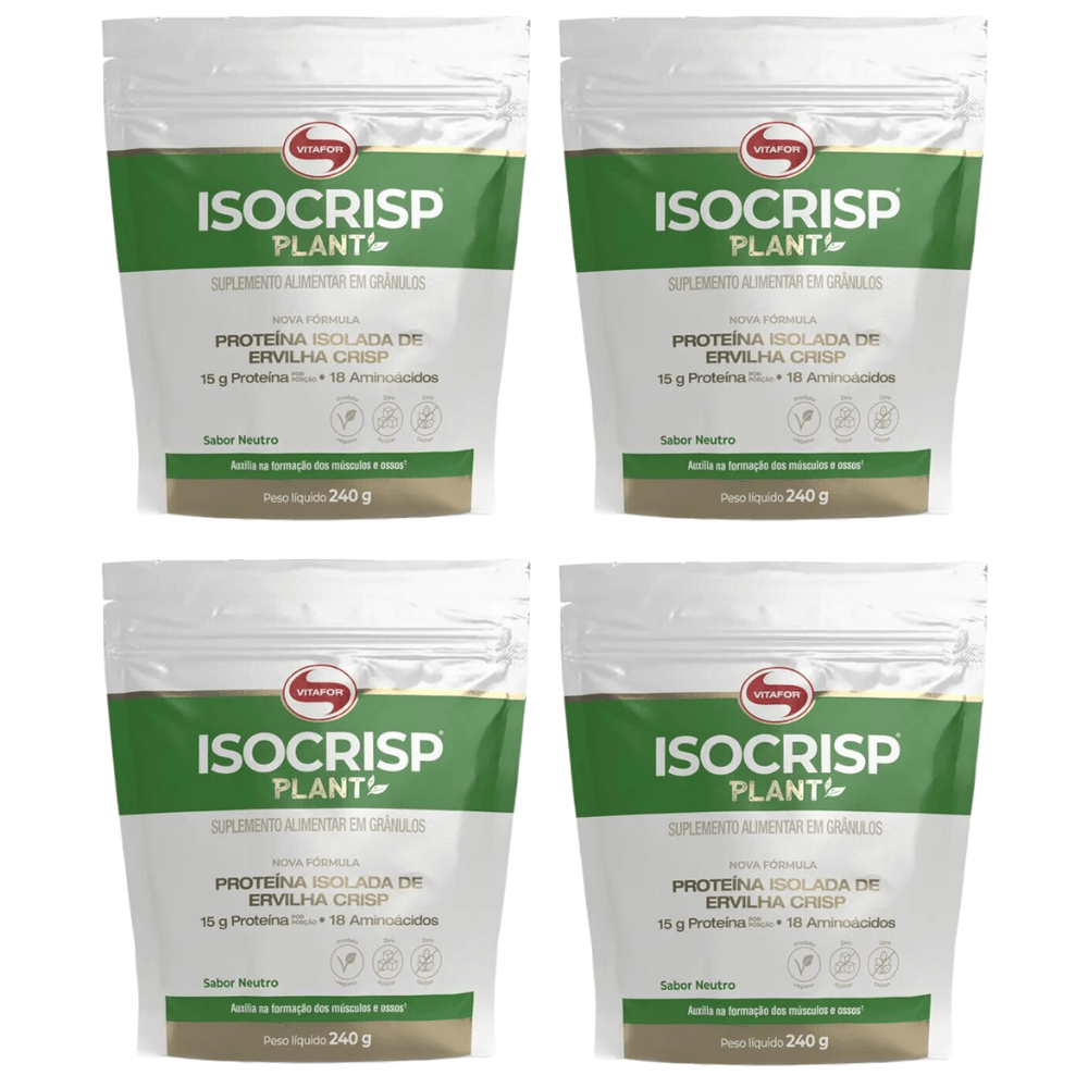 Kit 4 Isocrisp Plant Pouch Vitafor 240g