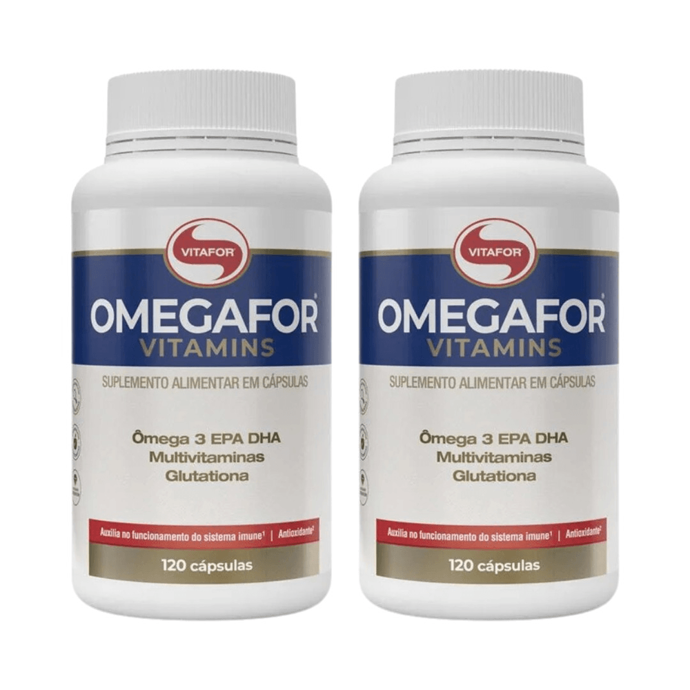 Kit 2 Omegafor Vitamins Vitafor 120 Cápsulas Cada
