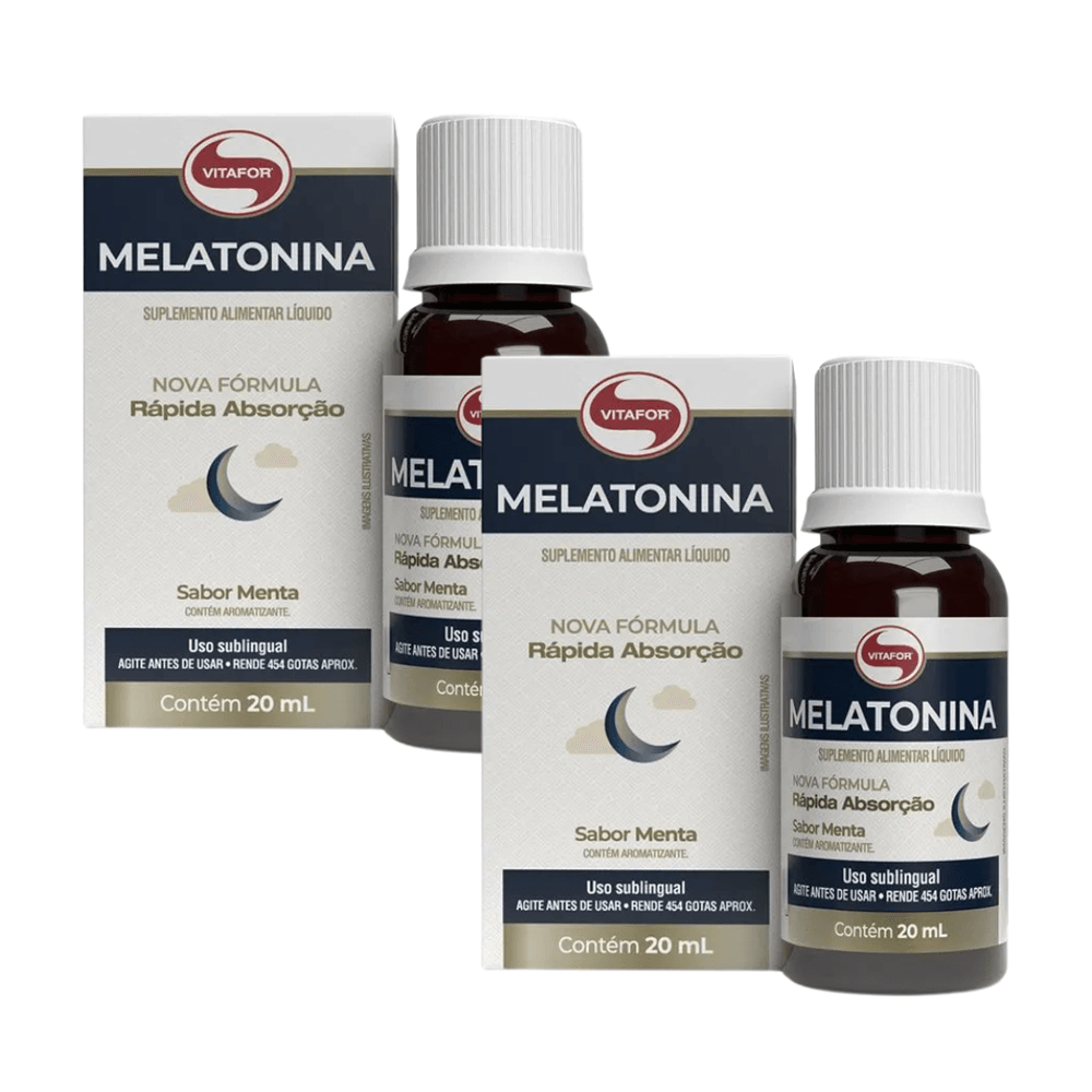 KIT 2 MELATONINA SABOR MENTA VITAFOR 20ml