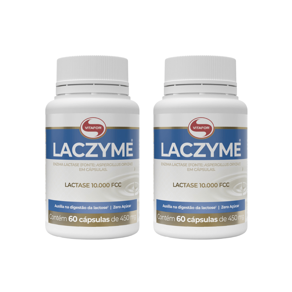 KIT 2 LACTASE LACZYME VITAFOR 60 CÁPSULAS CADA