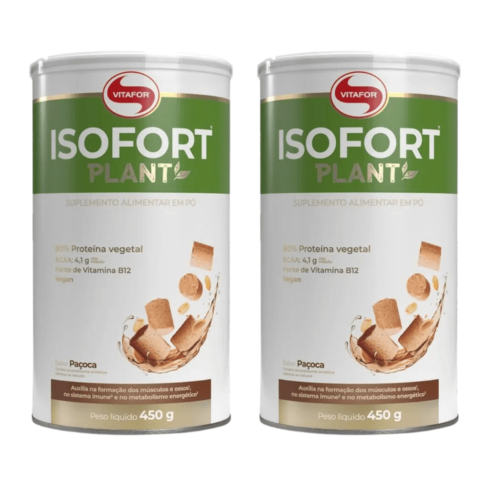 KIT 2 ISOFORT PLANT PAÇOCA VITAFOR 450g CADA