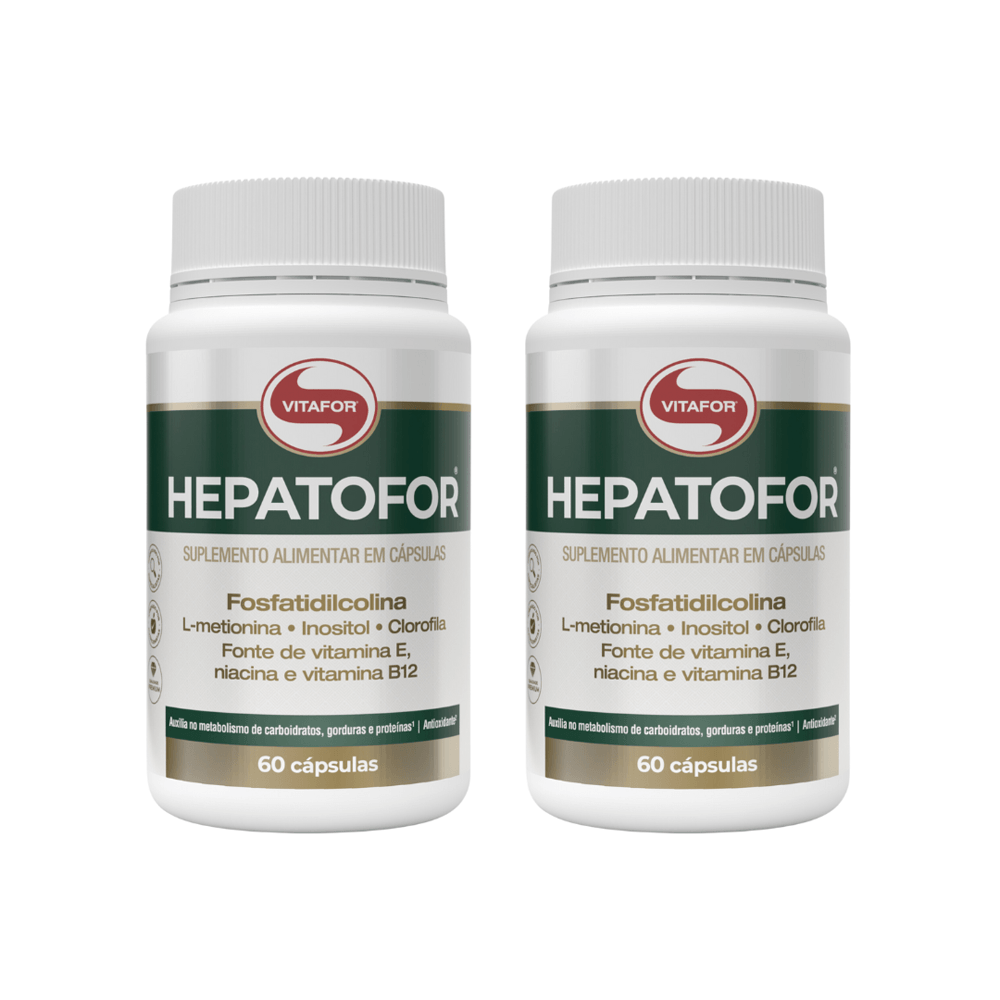 Kit 2 Hepatofor Vitafor 60 Cápsulas Cada