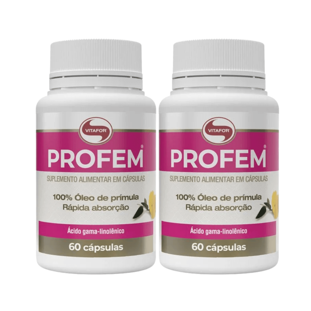 KIT 2 ÓLEO DE PRÍMULA PROFEM VITAFOR 60 CÁPSULAS CADA