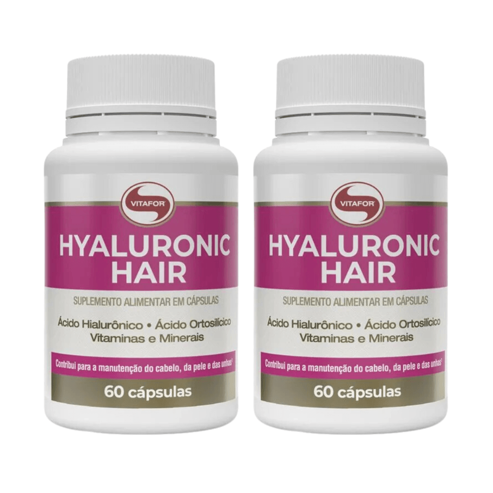 Kit 2 Hyaluronic Hair Vitafor 60 Cápsulas Cada