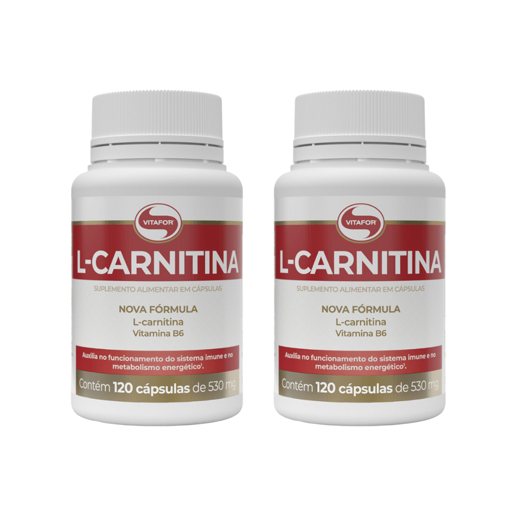 Kit 2 L-carnitina Vitafor 120 Cápsulas Cada