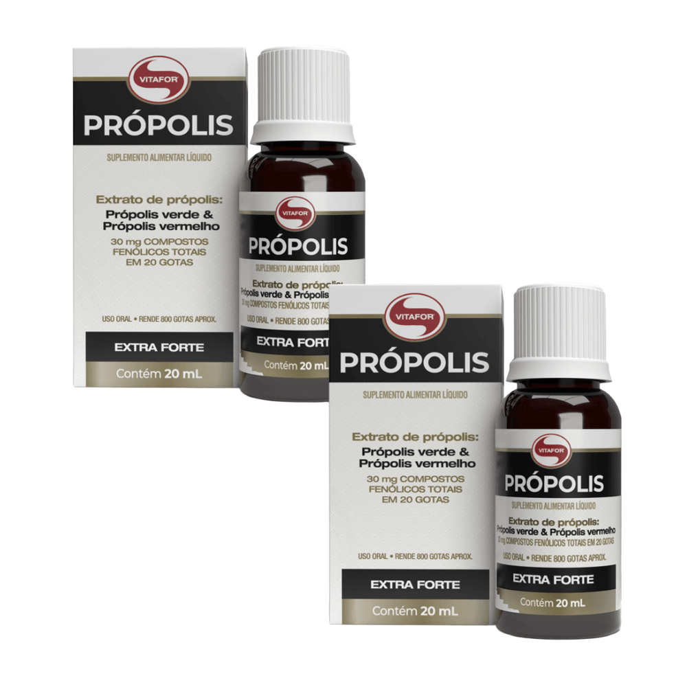 Kit 2 extrato De Própolis Verde e Vermelho Vitafor 20ml