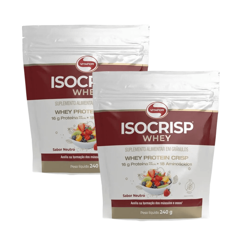 Kit 2 Isocrisp Whey Pouch Vitafor 240g Cada
