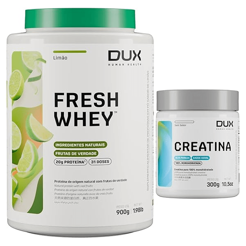 Kit Fresh Whey Limão 900g + Creatina 300g