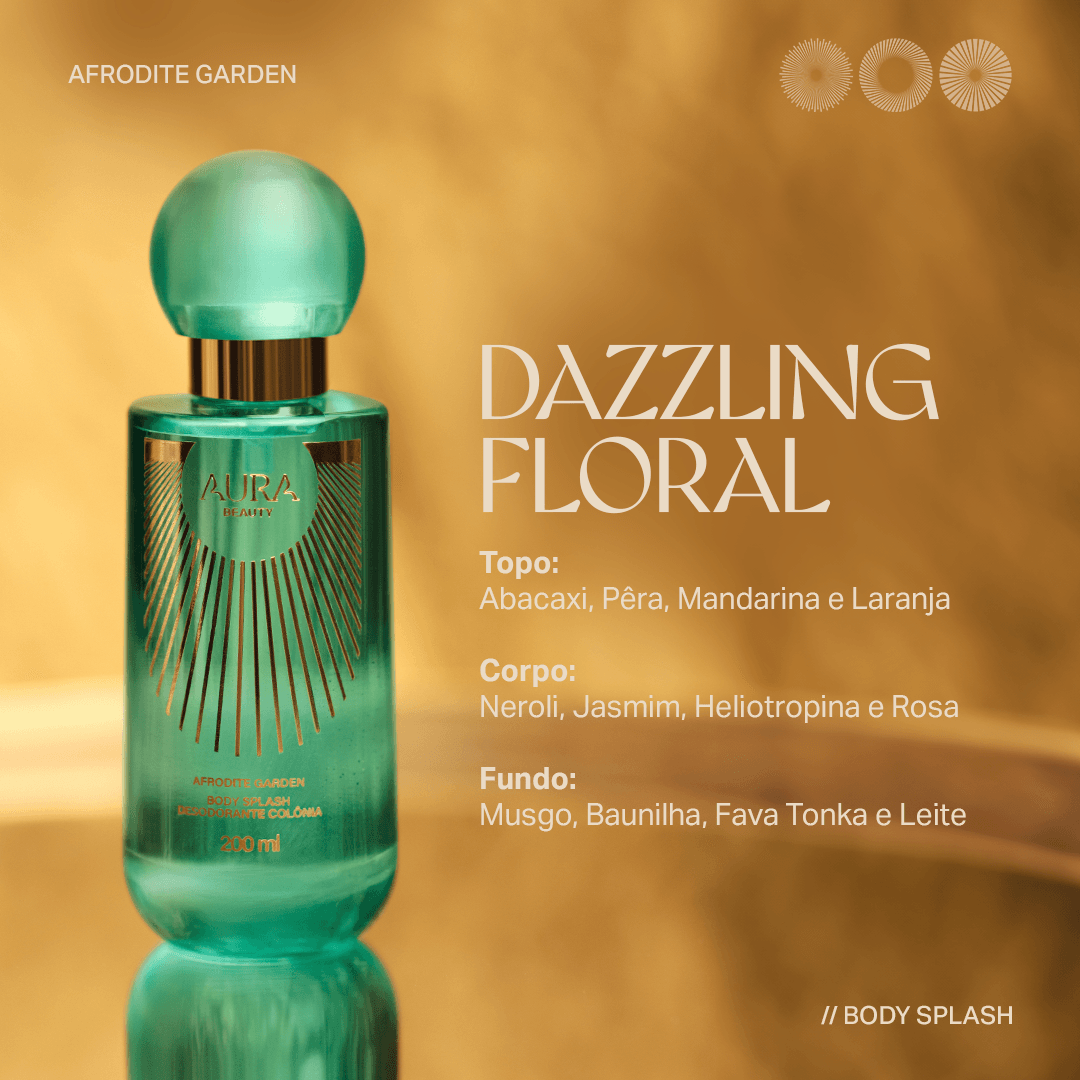 Body Splash Aura Beauty Afrodite Garden 200ml