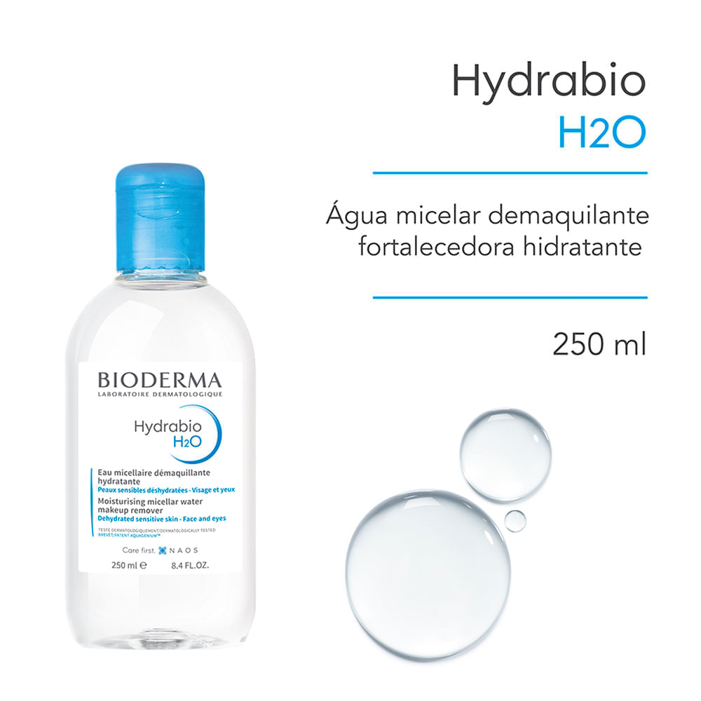 Água Micelar Facial Hidratante Bioderma Hydrabio H2O 250ml