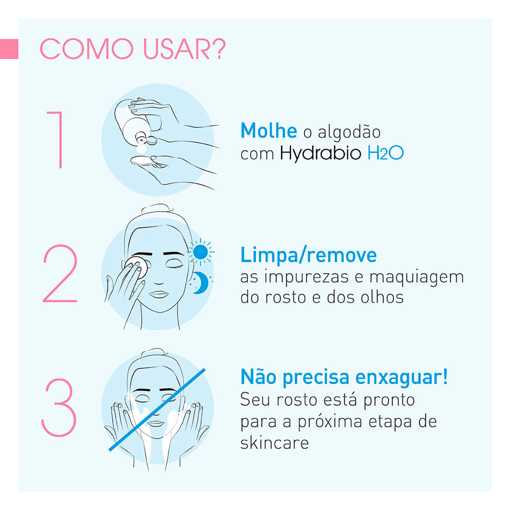 Água Micelar Facial Hidratante Bioderma Hydrabio H2O 250ml