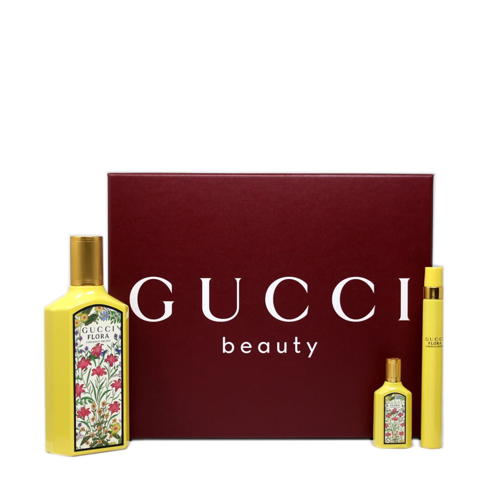 Kit Flora Gorgeous Orchid EDP Gucci 100ml + 10ml + 5ml