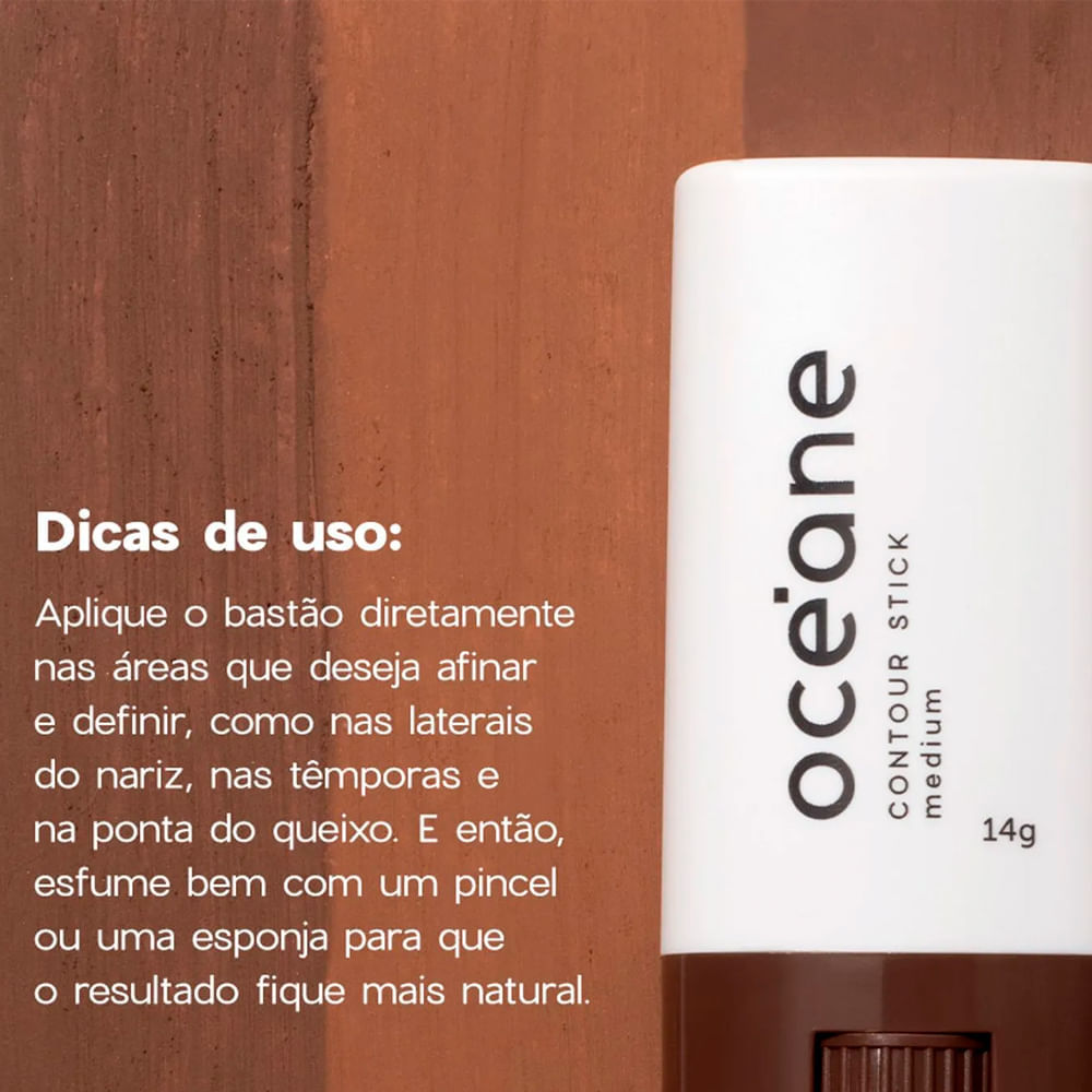 Stick Bf Limited - Contorno em Bastão Marrom Médio Océane 14g