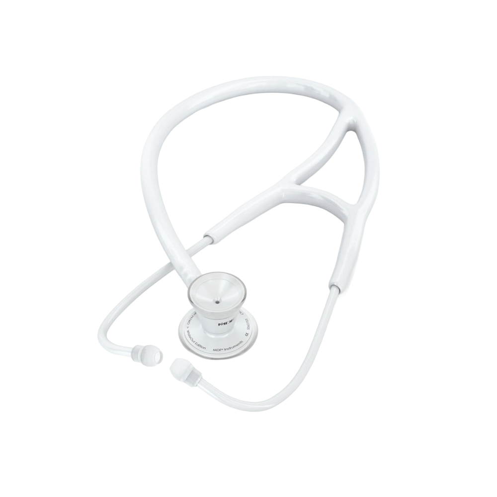 Estetoscópio MDF 797 Classic Cardiology Duplo Whiteout & White