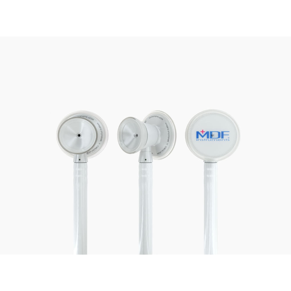 Estetoscópio MDF 797 Classic Cardiology Duplo Whiteout & White