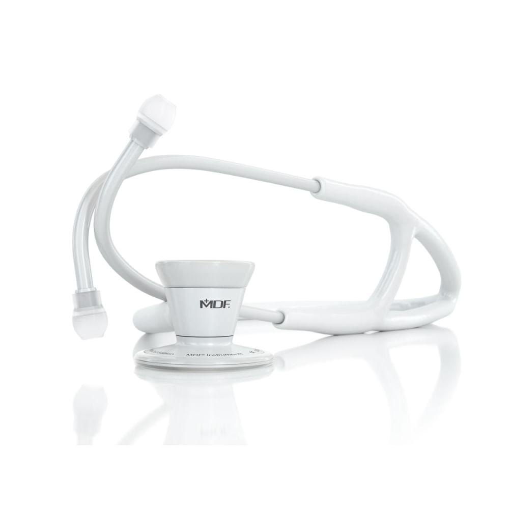 Estetoscópio MDF 797 Classic Cardiology Duplo Whiteout & White