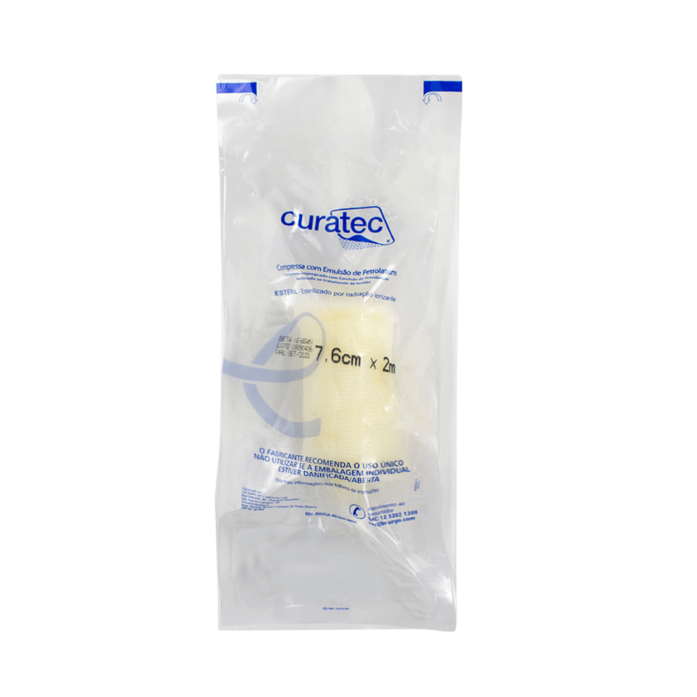 Curatec Compressa Em Petrolatum 7,6cmx2m