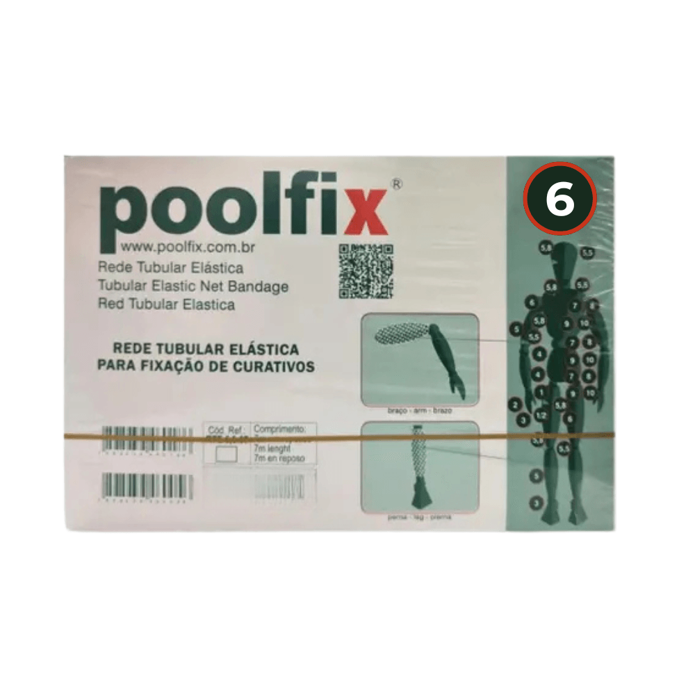 Rede Tubular Elastica Calibre 6 57mm 10 Cx 10mm