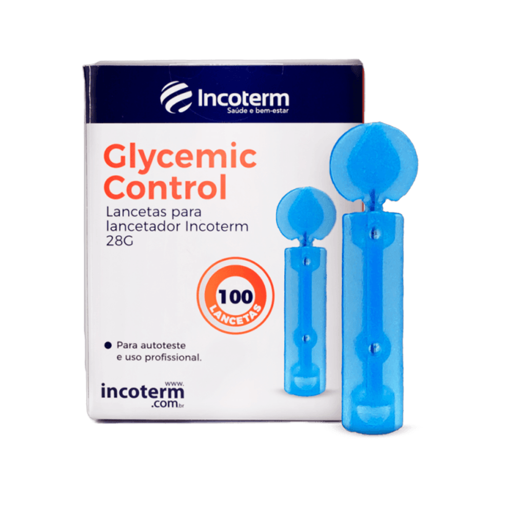 Lanceta P/ Lancetador Glycemic Control Incoterm 100 Un