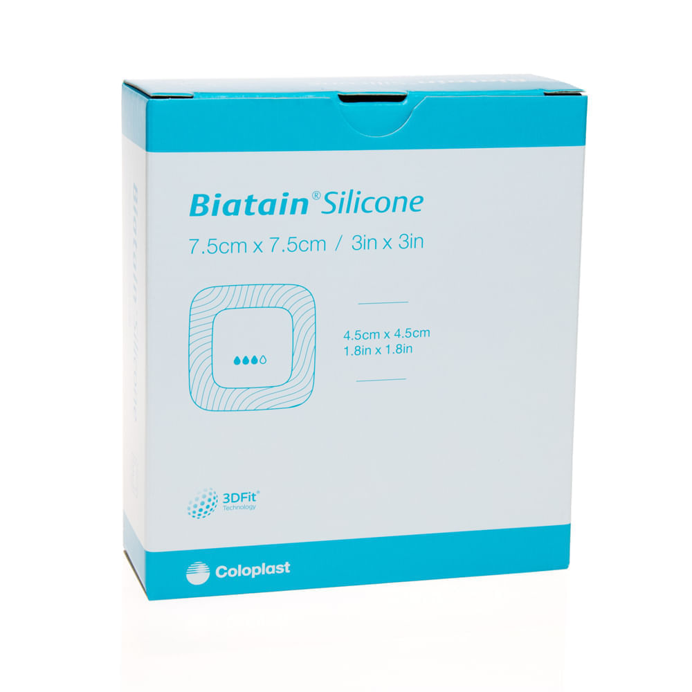 Curativo Silicone Ag 7,5x7,5 Biatain 5 Unidades