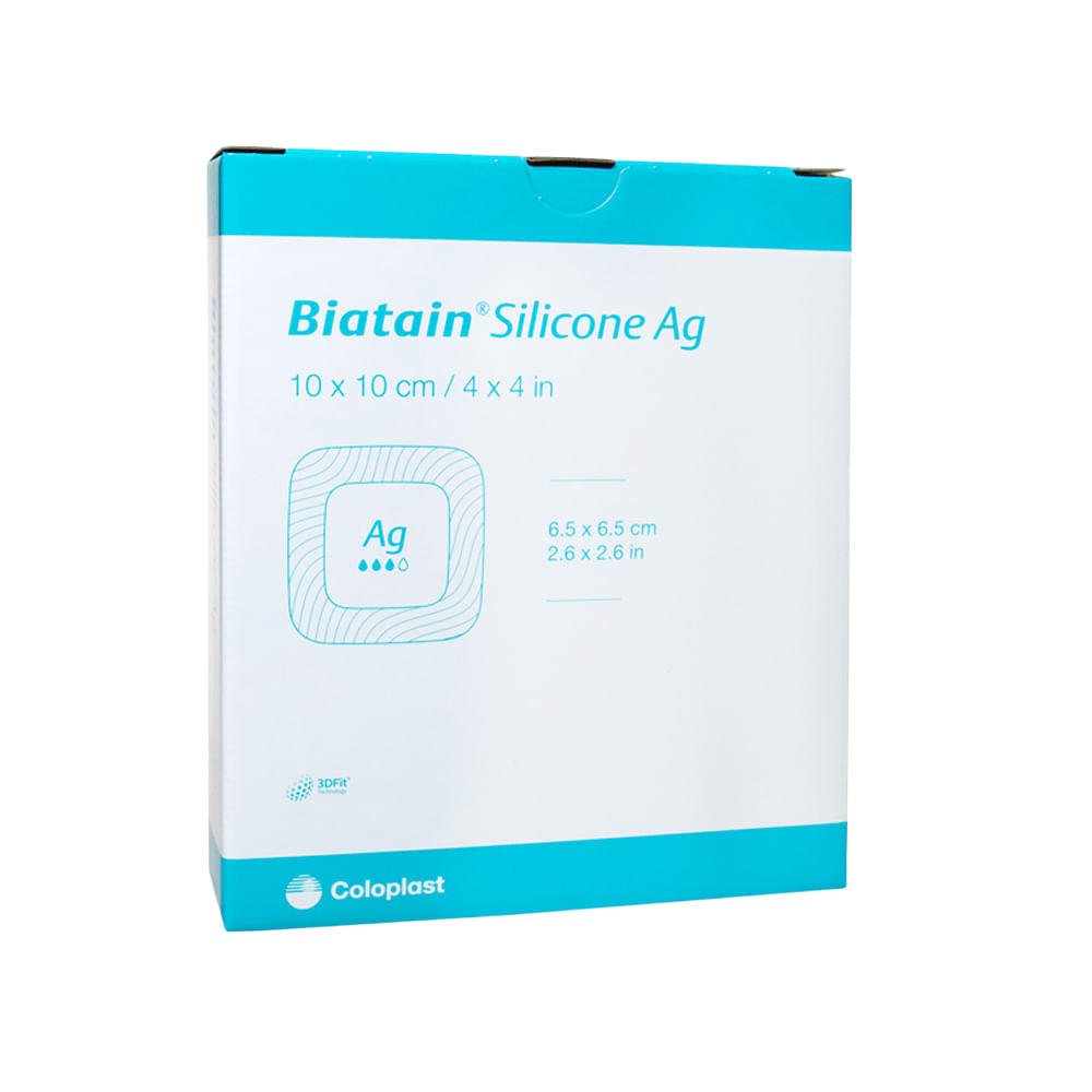 Curativo Silicone Ag 10x10 Biatain 5 Unidades