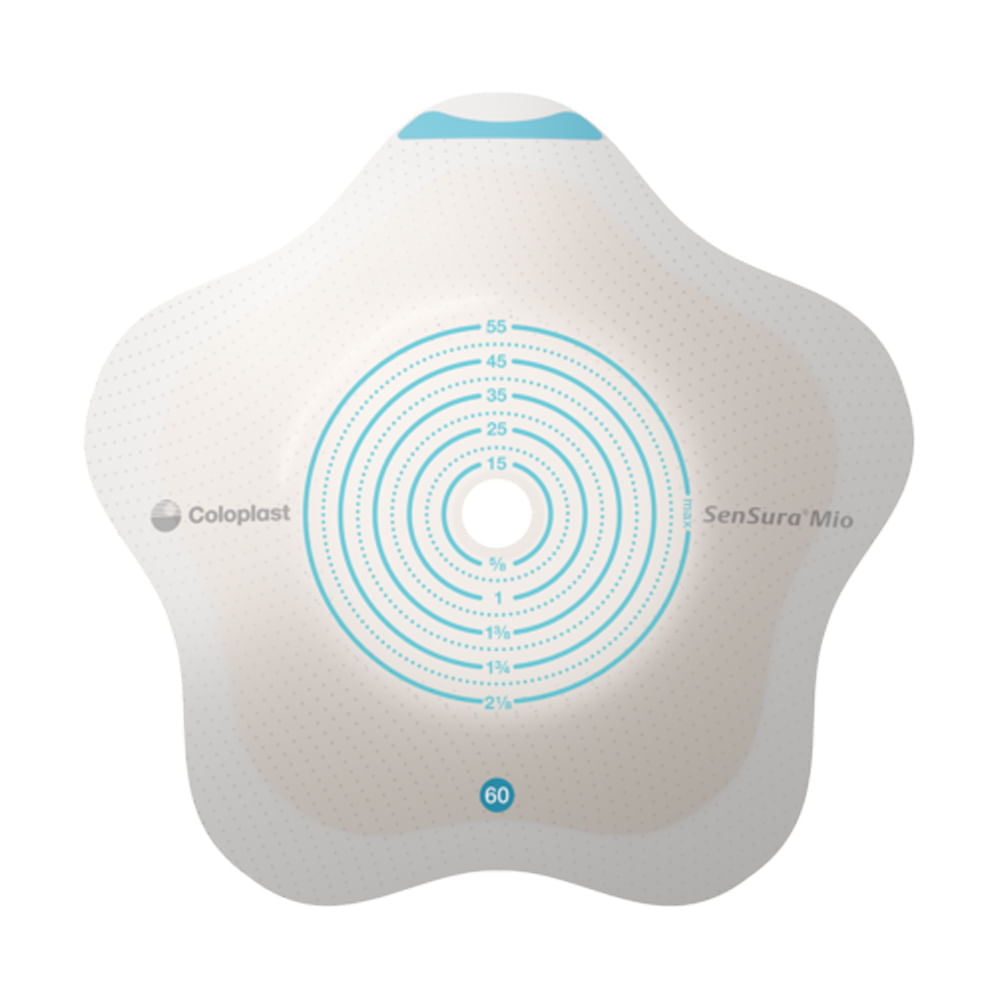 SenSura Mio Base Adesiva Concave 60mm Recortável 10-55mm 5 Unidades