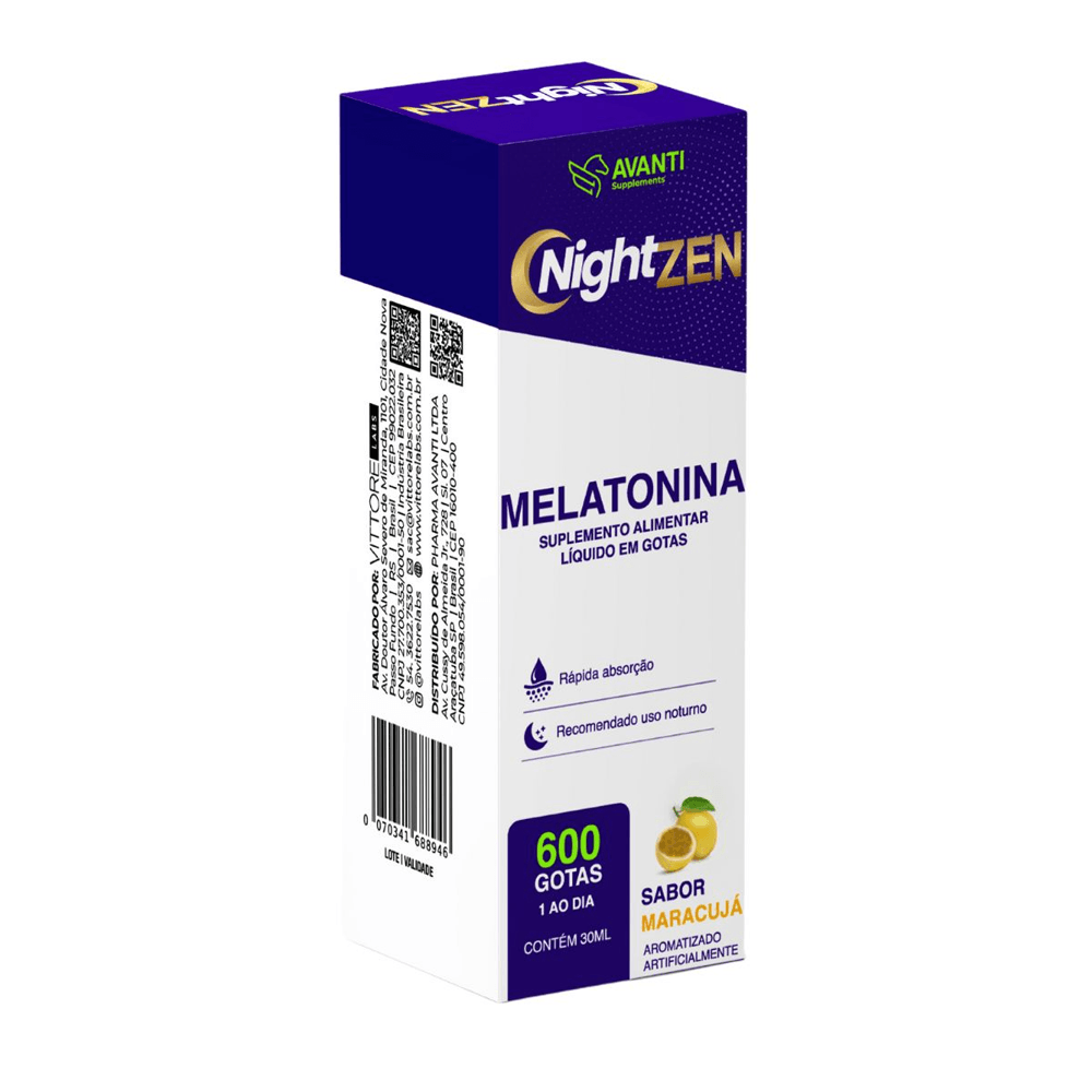 Nightzen Calmante Noturno Melatonina 0,21mg Avanti Supplements 30ml