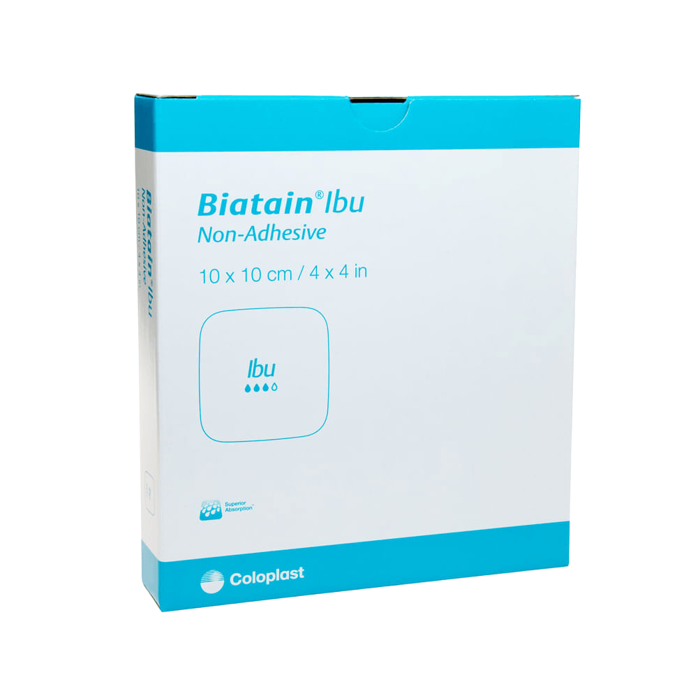 Curativo Biatain Espuma com Ibuprofeno Não Adesivo 10x10 5 Unidades