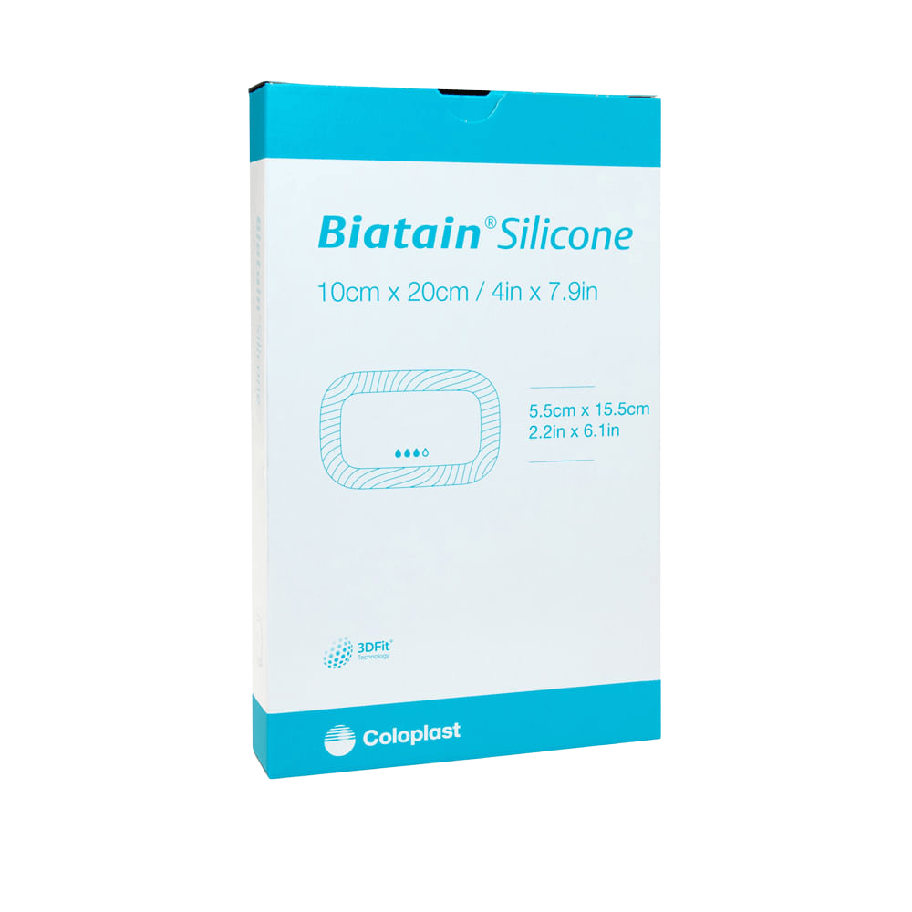 Curativo Biatain Silicone Pós Operatório 10x20 5 Unidades