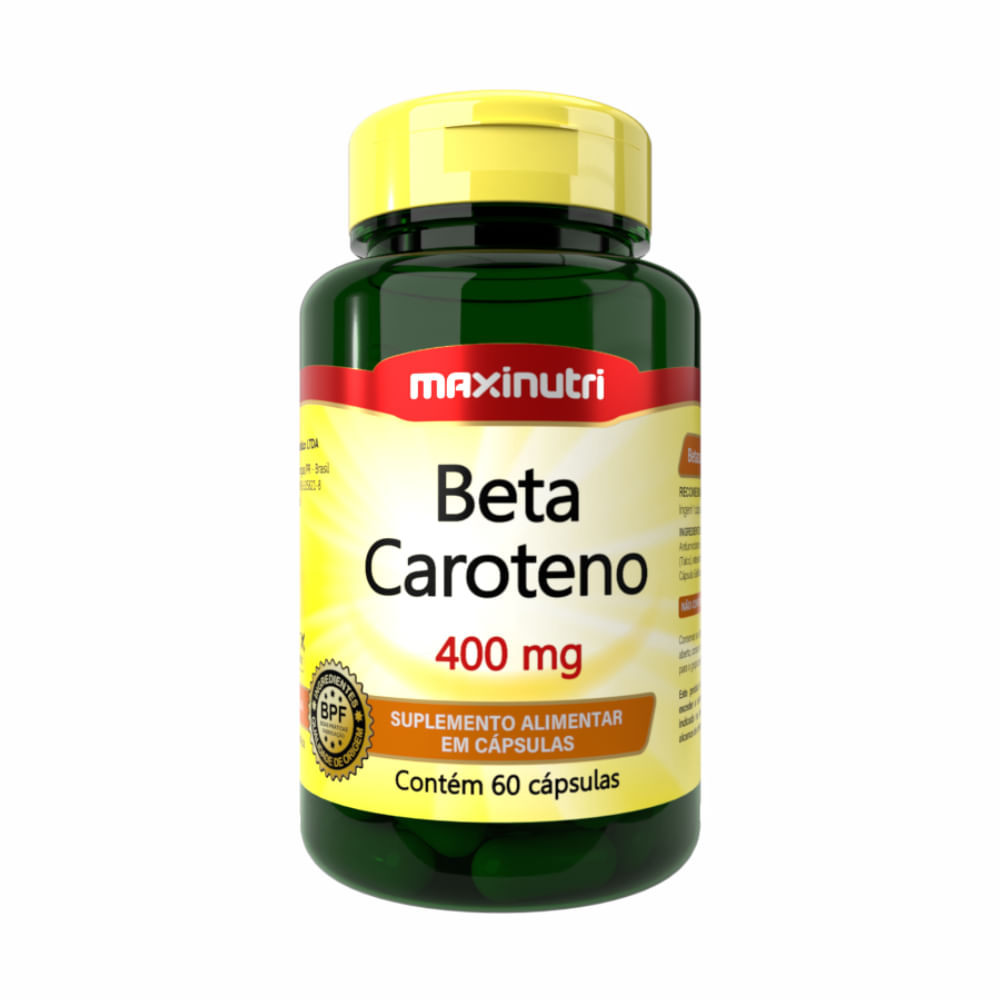 BETA CAROTENO 400MG MAXINUTRI 60 CÁPSULAS