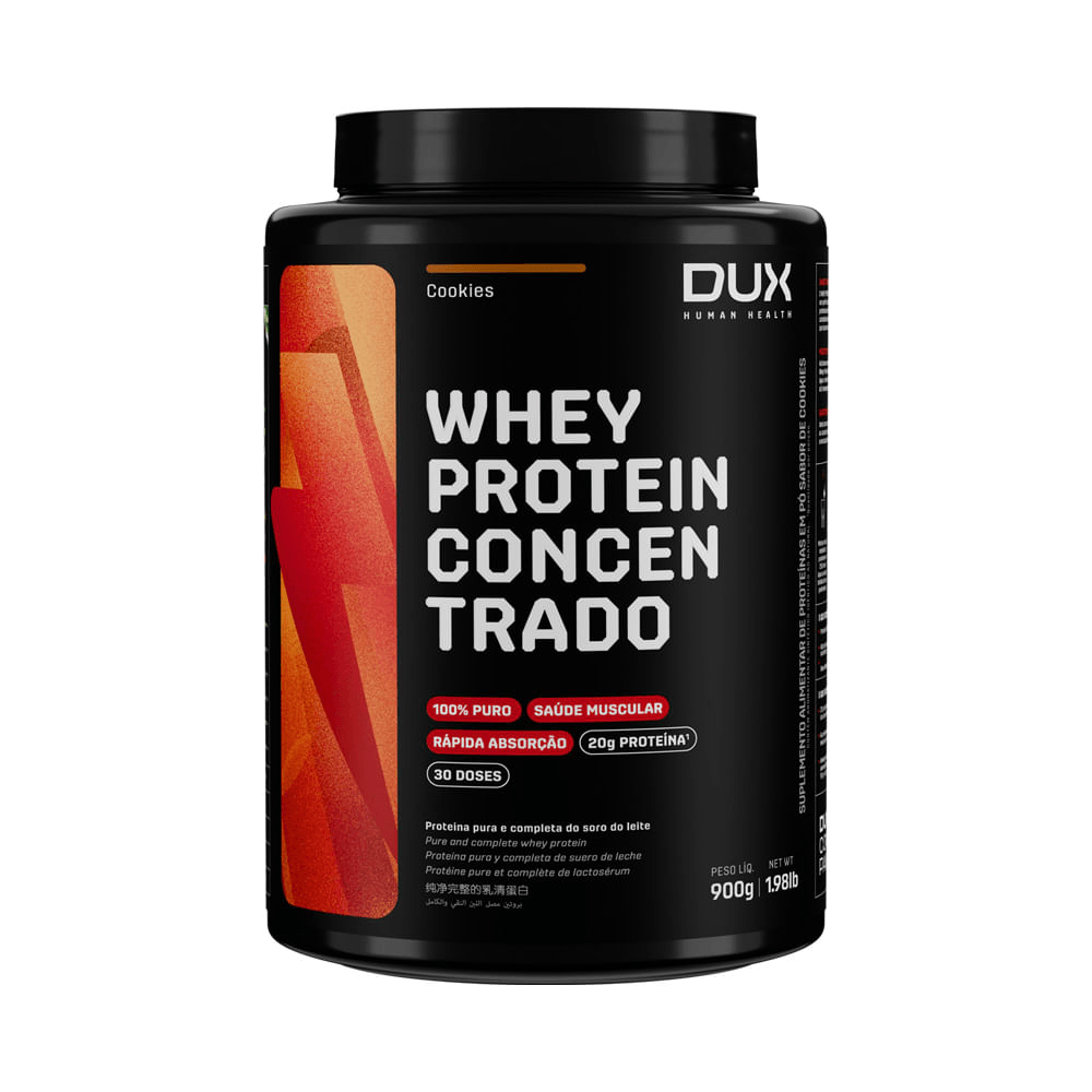 Whey Protein Concentrado Dux Nutrition Sabor Cookies 900g