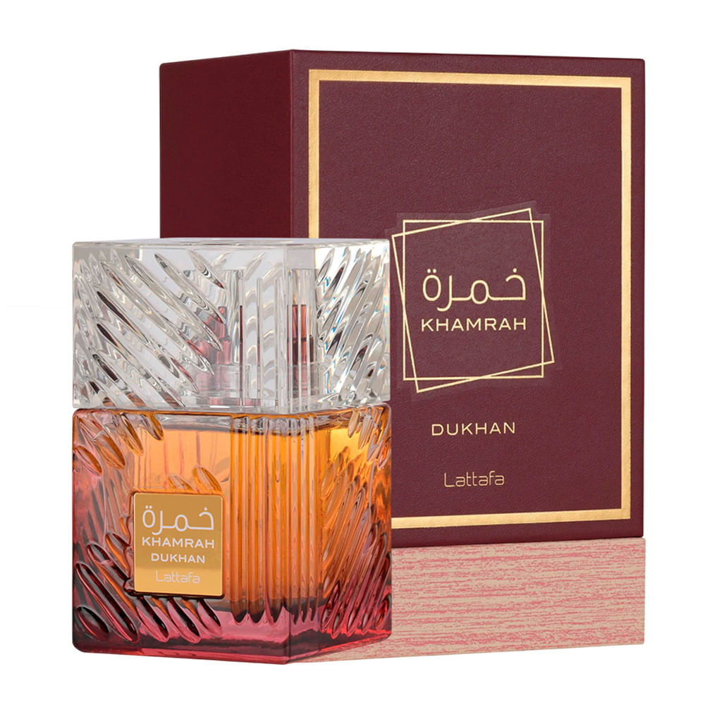 Perfume Árabe Unissex Khamrah Dukhan Lattafa Eau de Parfum 100ml