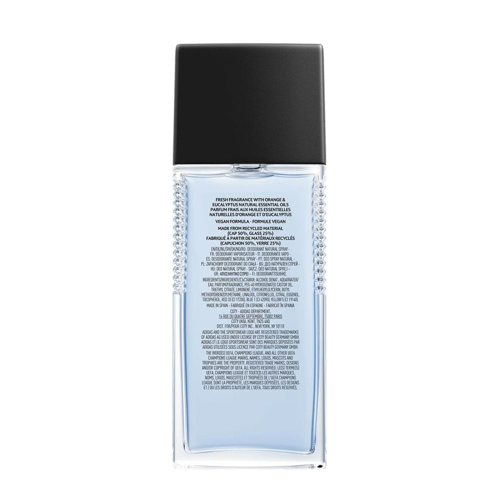 Desodorante Masculino UEFA Natural Spray Adidas 75ml