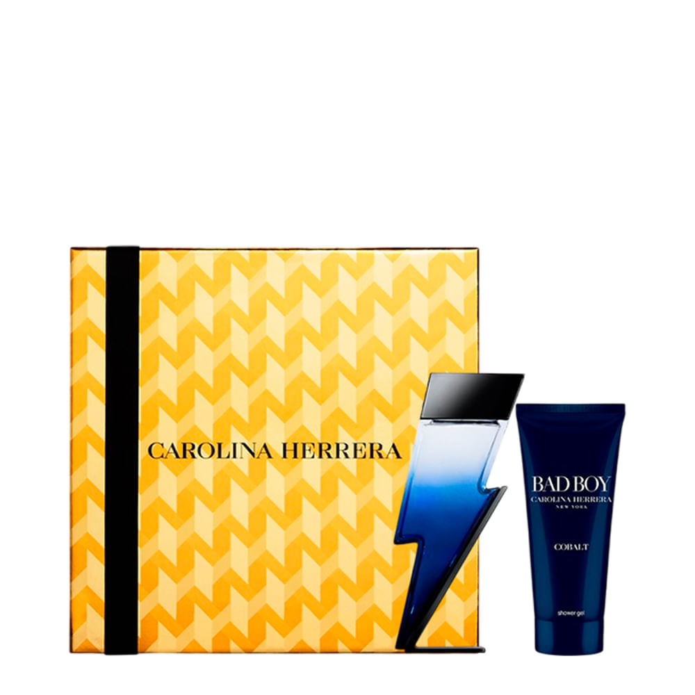 Kit Bad Boy Cobalt Eau De Parfum Perfume Masculino 100ml + Shower Gel Carolina Herrera 100ml