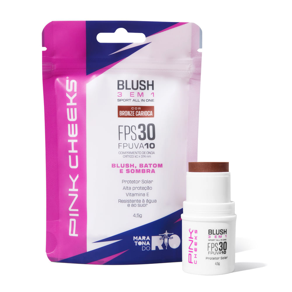 Blush Pink Cheeks Sport All In One Bronze Carioca FPS 30 Fpuva 10 4,5g
