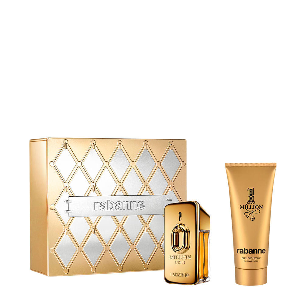 Kit Million Gold Masculino Eau de Parfum 50ml + SG Rabanne 100ml
