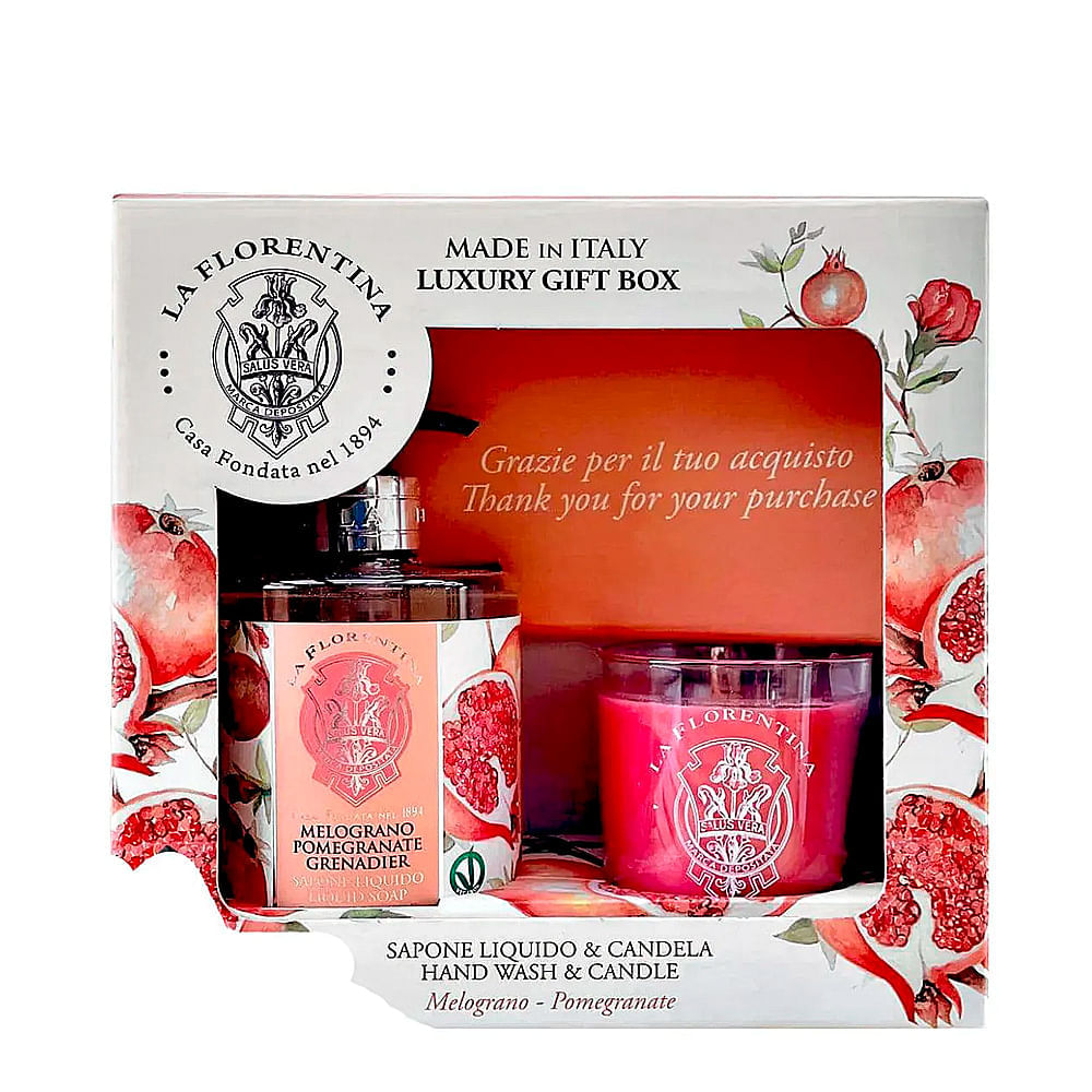 Kit Bell Relax Pomegranate La Florentina Gel 200ml + Sabonete 106g + Creme Mãos 75ml