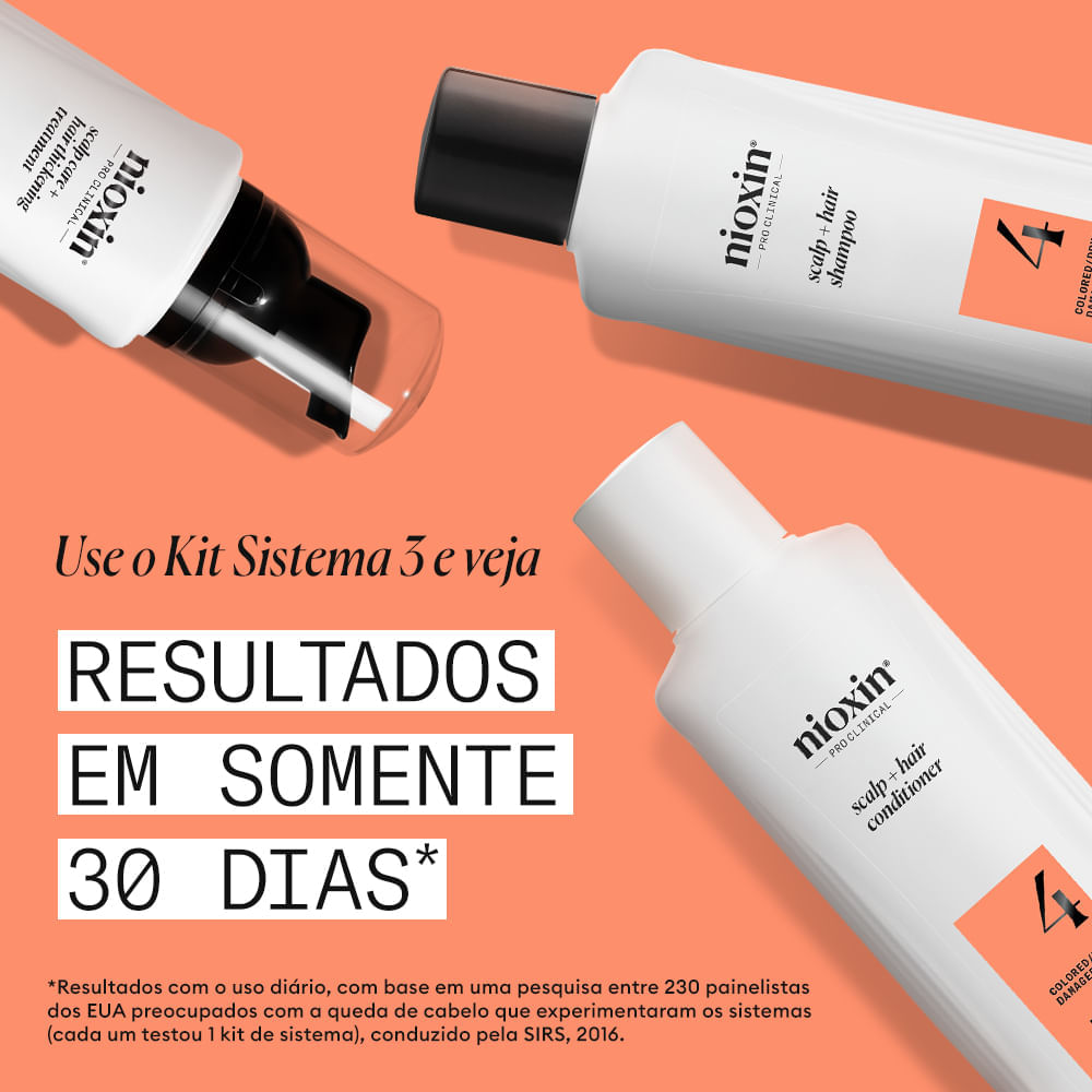 Shampoo Nioxin para Cabelo Colorido, Seco, Danificado com Afinamento Avançado Sistema 4 300 ml