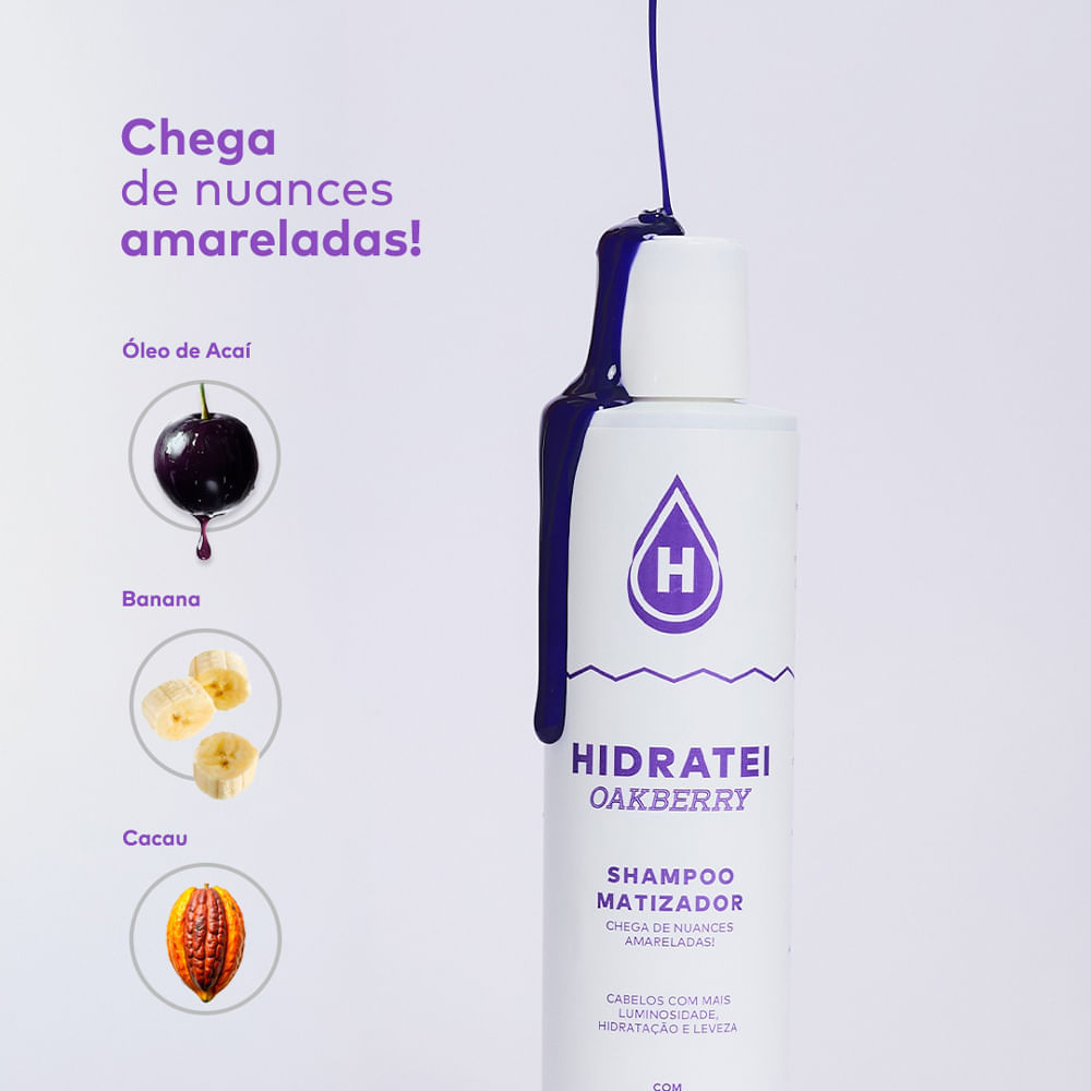 Shampoo Oakberry Matizador Hidratei 200ml